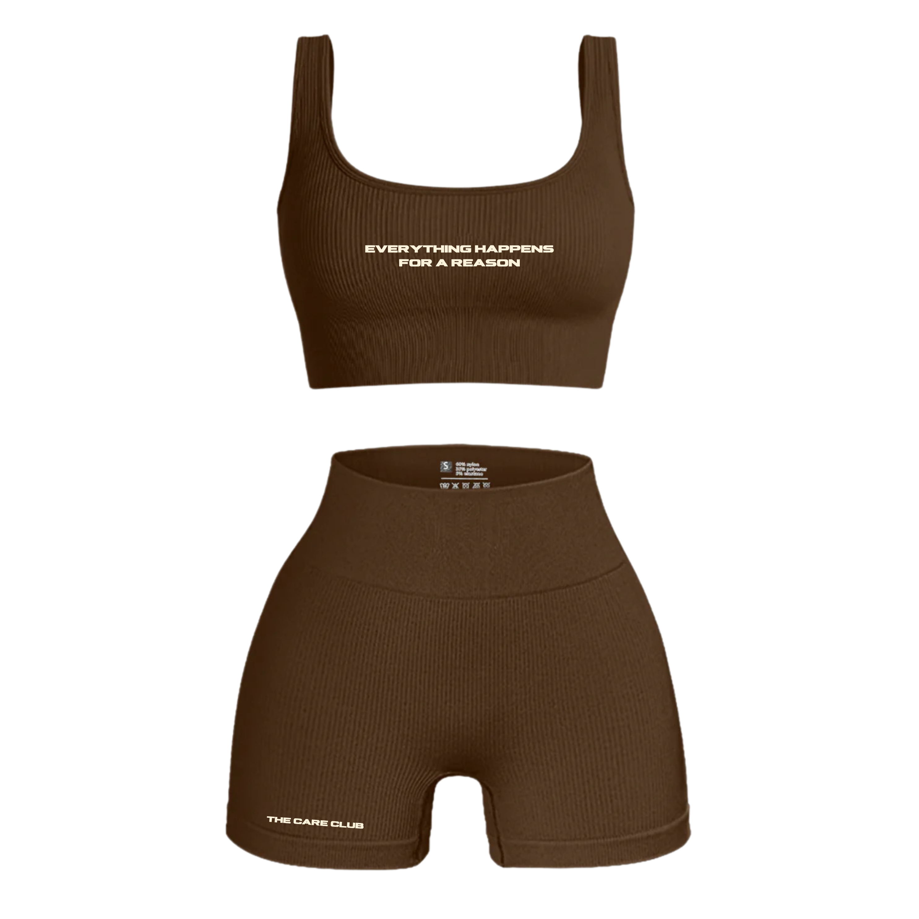 The Care Club Ribbed Athletic Short Set